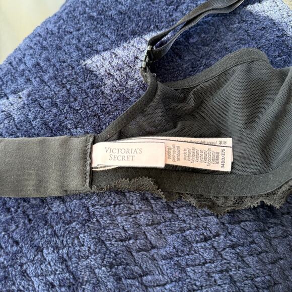 Victoria Secret Dream Angels Push-up Without Padding Black  Bra 34DD - Picture 4 of 6